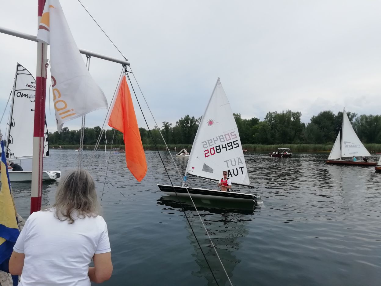 Johannes auf dem Laser Radial vor dem Start